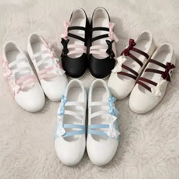Cute Bow Design Girls Casual Ballet Flats